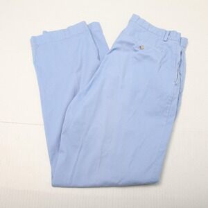 Polo Ralph Lauren Pants Mens 33x32 Blue Chino Flat Front Cotton Casual Classic